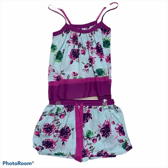 DKNY Two Piece Sleep Set Pajama Top Cami and Shorts S & M - Picture 1 of 7